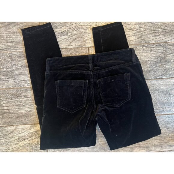Banana Republic Velour Pants Skinny Ankle Pant Goth 26 Velvet NWOT Holiday Black - Picture 1 of 9